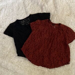 Torrid Lot of 2 Lace Blouses